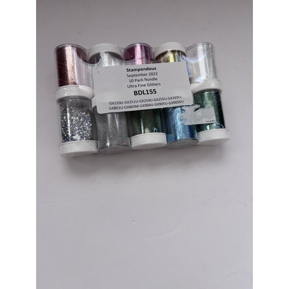NEW Lot of (10) STAMPENDOUS MICRO + CHUNKY GLITTER JARS Holiday Christmas & More